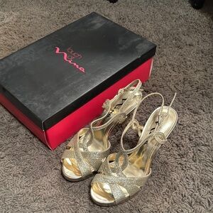 Touch of Nina Gold Women's Heels